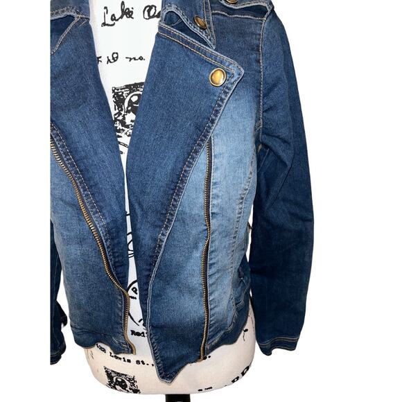 Jou Jou Denim Collection Women's Blue Jean Jacket Size S Pockets‎ EUC - Picture 3 of 12